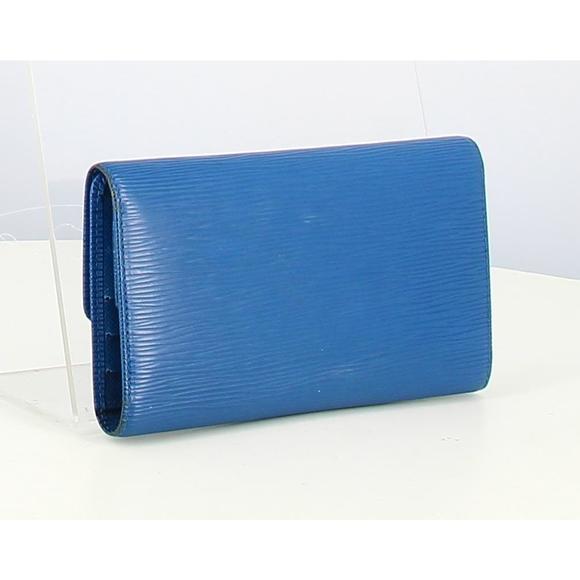 1997 Louis Vuitton Wallet Bleu Cuir Epi - Picture 3 of 4